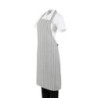 Gray and White Striped Bib Apron - Whites Chefs Clothing