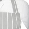 Gray and White Striped Bib Apron - Whites Chefs Clothing