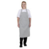 Grembiule Bavetta a Righe Grigio e Bianco - Whites Chefs Clothing