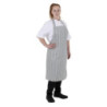 Grembiule Bavetta a Righe Grigio e Bianco - Whites Chefs Clothing