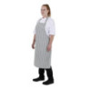 Grembiule Bavetta a Righe Grigio e Bianco - Whites Chefs Clothing