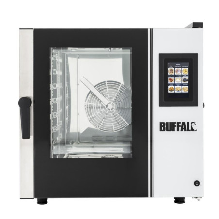 Forno Combinato Compatto a Schermo Tattile 7 x GN 1/1 con Supporto e Kit di Installazione - Buffalo