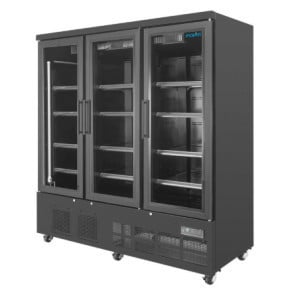 Vetrina Refrigerata a 3 Porte - 1156 L - Positiva Nera - Polar