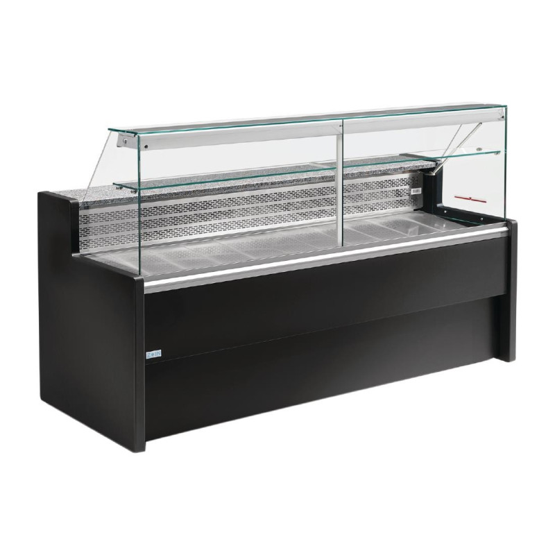 Tibet Black Refrigerated Service Counter - 1000 mm - Zoin