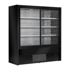 Vetrina Refrigerata Self-Service Nera Cervinho a Porte Scorrevoli - 1200 mm - Zoin