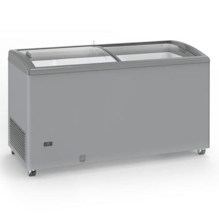 Congelatore Aspetto Inox a Porte Scorrevoli Vetrate - 500 L - TENSAI