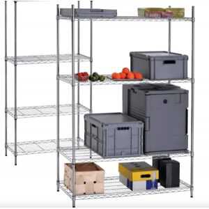 Chrome-plated steel Economat shelving by Bartscher