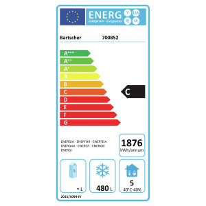 Armadio Frigorifero Negativo GN 2/1 - 650 L - Bartscher