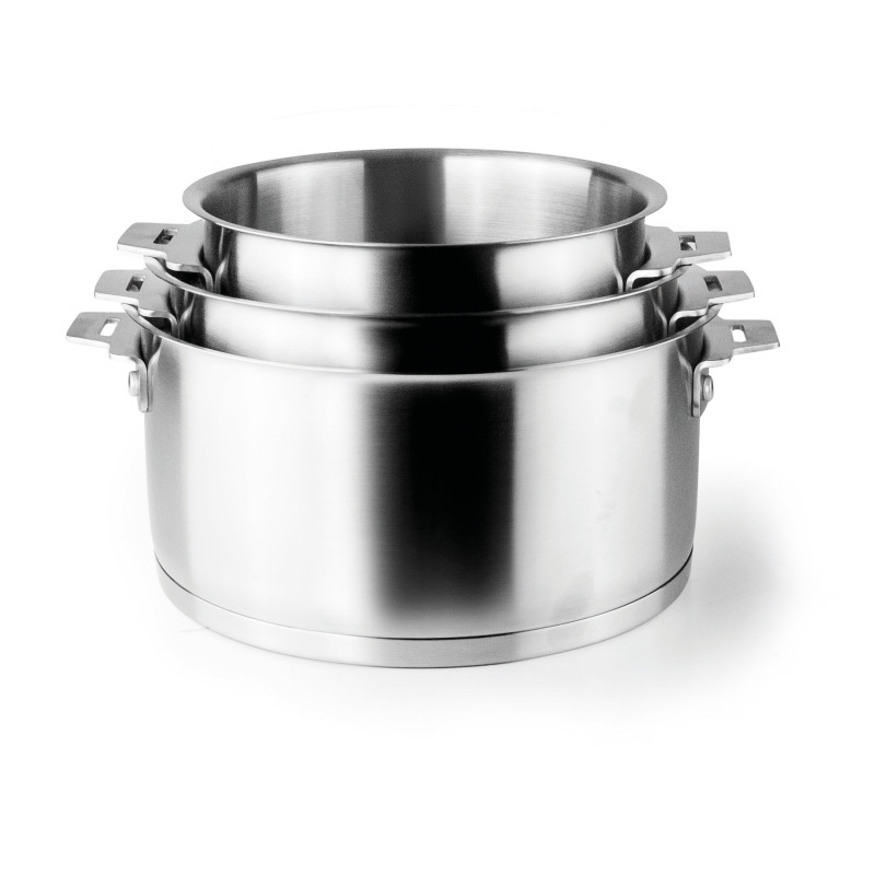 Set di 3 Pentole con Manico Combi - Lacor Set di 3 Pentole con Manico Combi - Lacor