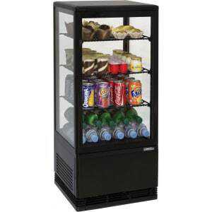 Mini Vetrina Refrigerata Professionale Bartscher - 78 L Nera