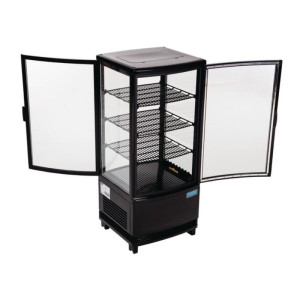 Vetrina Refrigerata Nera Con Porte Curve 86 L - Polar