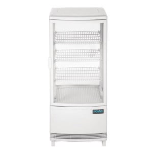 Vetrina Refrigerata Positiva Bianca 2 Porte Curve 86 L - Polar