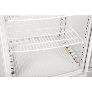 Vetrina Refrigerata Positiva Bianca 2 Porte Curve 86 L - Polar