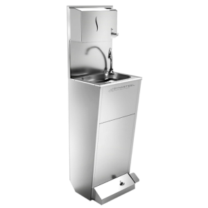 Lavandino a Pedale con Pattumiera, Distributore di Sapone e Carta - Dynasteel