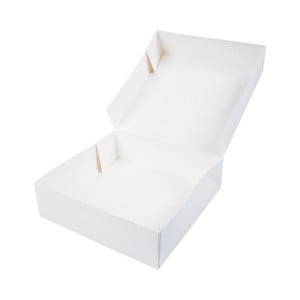 White Cardboard Pastry Box - 29 x 29 cm - Pack of 50 - FourniResto