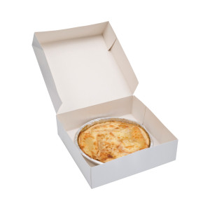 Scatola Pasticcera in Cartone Bianco - 29 x 29 cm - Lotto di 50 - FourniResto