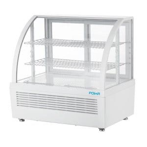 Vetrina Refrigerata da Banco Bianca - 2 Ripiani - 100 L - Polar