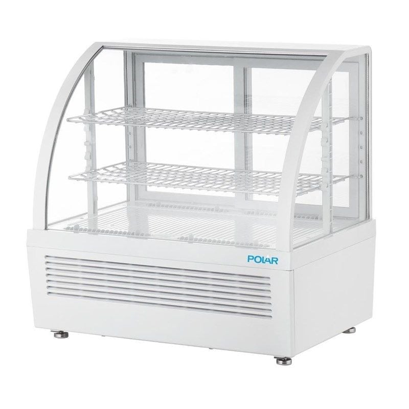 Vetrina Refrigerata da Banco Bianca - 2 Ripiani - 100 L - Polar Vetrina Refrigerata da Banco Bianca - 2 Ripiani - 100 L - Polar
