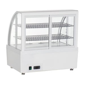 White Countertop Refrigerated Display - 2 Shelves - 100 L - Polar