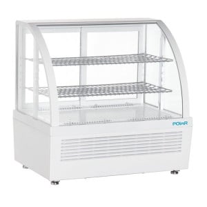 Vetrina Refrigerata da Banco Bianca - 2 Ripiani - 100 L - Polar