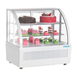 Vetrina Refrigerata da Banco Bianca - 2 Ripiani - 100 L - Polar