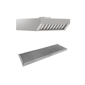 Cappa Frontale a Condensazione di Vapore e Odori con Filtro a Carbone GN 2/1 - Mychef