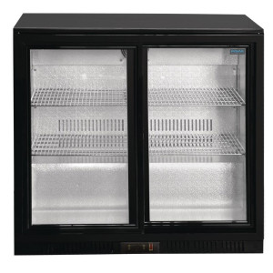Retrobar Nero 2 Porte Scorrevoli 180 Bottiglie - 208 L - POLAR