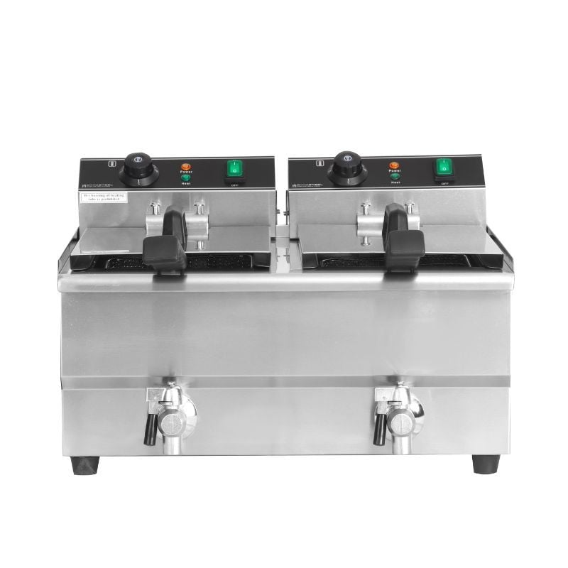Friggitrice Professionale 2 x 13 L con Scarico - Dynasteel: Prestazioni e durata per la tua cucina Friggitrice Professionale 2 x 13 L con Scarico - Dynasteel: Prestazioni e durata per la tua cucina