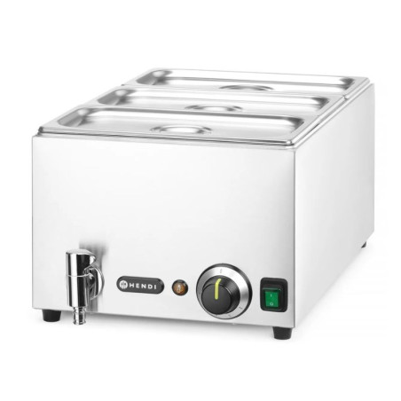 Bain-Marie con Rubinetto di Scarico - 3 GN 1/3 - HENDI