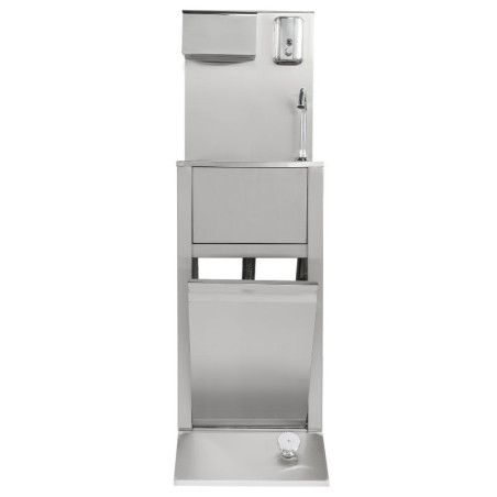 Lavandino a Pedale con Pattumiera, Distributore di Sapone e Carta - Dynasteel