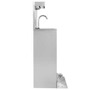 Lavandino a Pedale con Pattumiera, Distributore di Sapone e Carta - Dynasteel