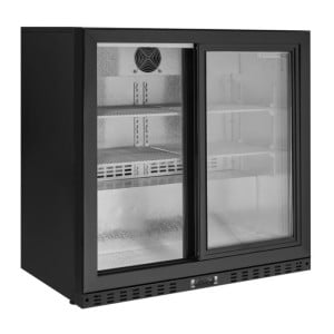 Retro Bar Refrigerato Compatto a 2 porte vetrate per ristorante, bar, birreria.