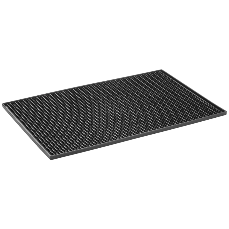 Tapis de Bar en Caoutchouc Noir - 300x150 mm Tapis de Bar en Caoutchouc Noir - 300x150 mm