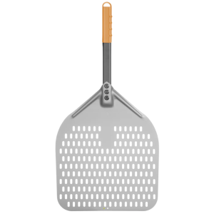 Pelle à Pizza Carrée Perforée avec Manche Court - 300x660 mm
