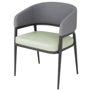 Meridian Armchairs in Gray / Pistachio - Set of 2