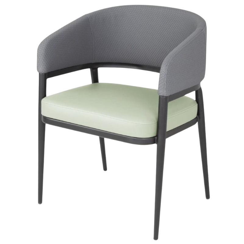 Meridian Armchairs in Gray / Pistachio - Set of 2 Meridian Armchairs in Gray / Pistachio - Set of 2