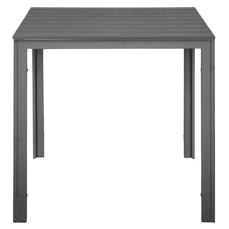Tavolo a Doghe Quadrato Valletta in Grigio - 780 mm Tavolo a Doghe Quadrato Valletta in Grigio - 780 mm