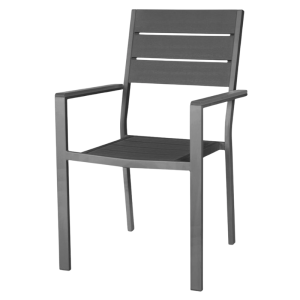 Valletta Slatted Chairs in Gray - Set of 4