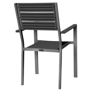 Valletta Slatted Chairs in Gray - Set of 4