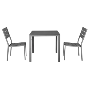 Sedia a Doghe Valletta in Grigio - Set di 4
