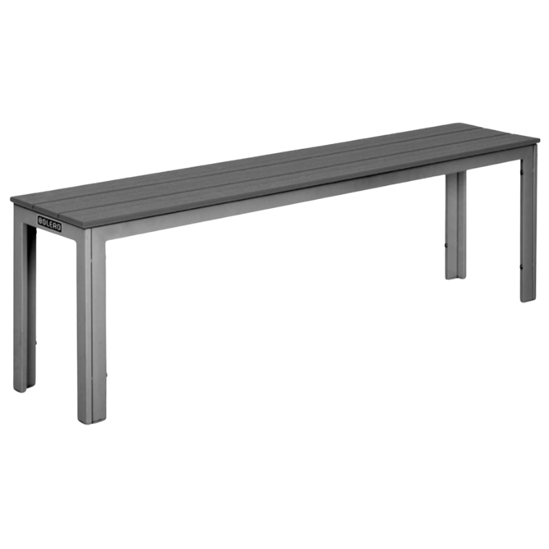 Valletta Slatted Benches in Gray - Set of 2 Valletta Slatted Benches in Gray - Set of 2