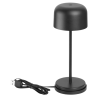 Table Lamp with Round Shade Lucca Black - 200 mm