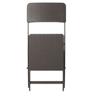Sedie pieghevoli in rattan PE marrone - Set di 2