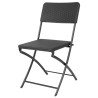 Sedie pieghevoli in rattan PE nero - Set di 2