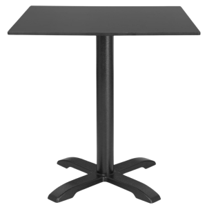 Square Matte Black Tabletop - 700 mm