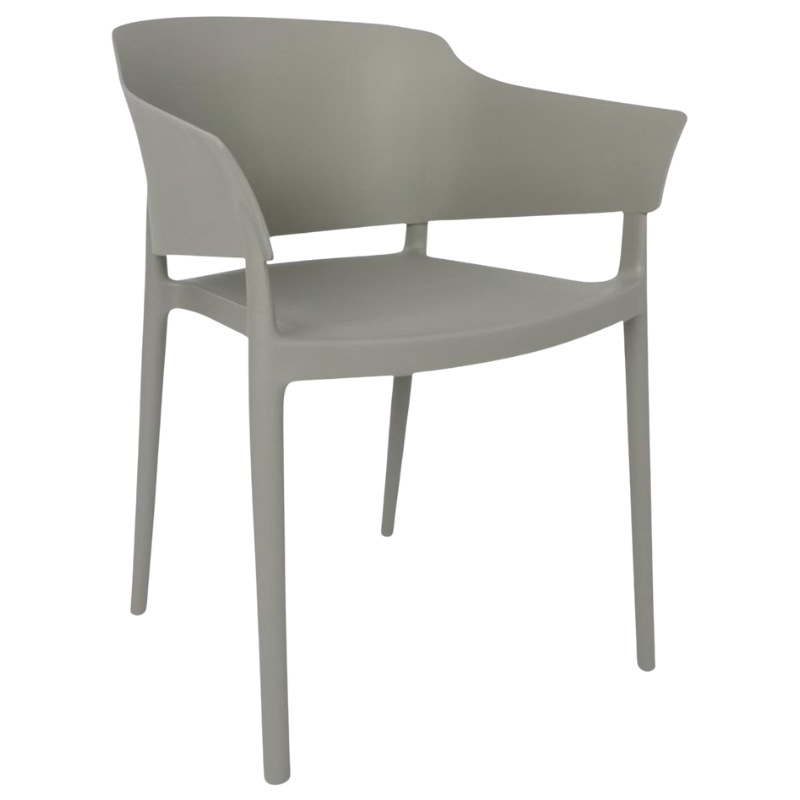 Lorenzo Gray Café Armchairs - Set of 2