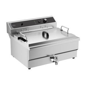 Friggitrice Professionale con Valvola di Scarico - 25 L - CombiSteel