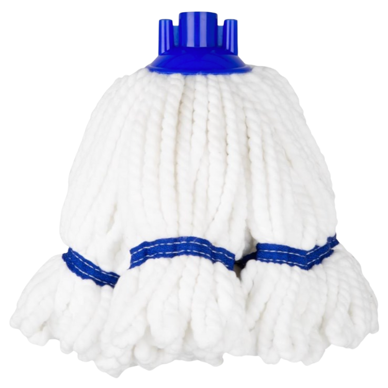 Testa Mop in Microfibra con Fascia Blu - 0,15 kg Testa Mop in Microfibra con Fascia Blu - 0,15 kg