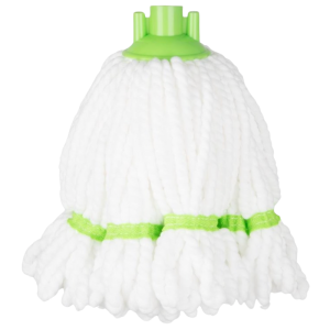 Testa Mop in Microfibra con Fascia Verde - 0,15 kg