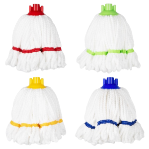 Testa Mop in Microfibra con Fascia Verde - 0,15 kg